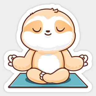 Meditating Sloth Sticker